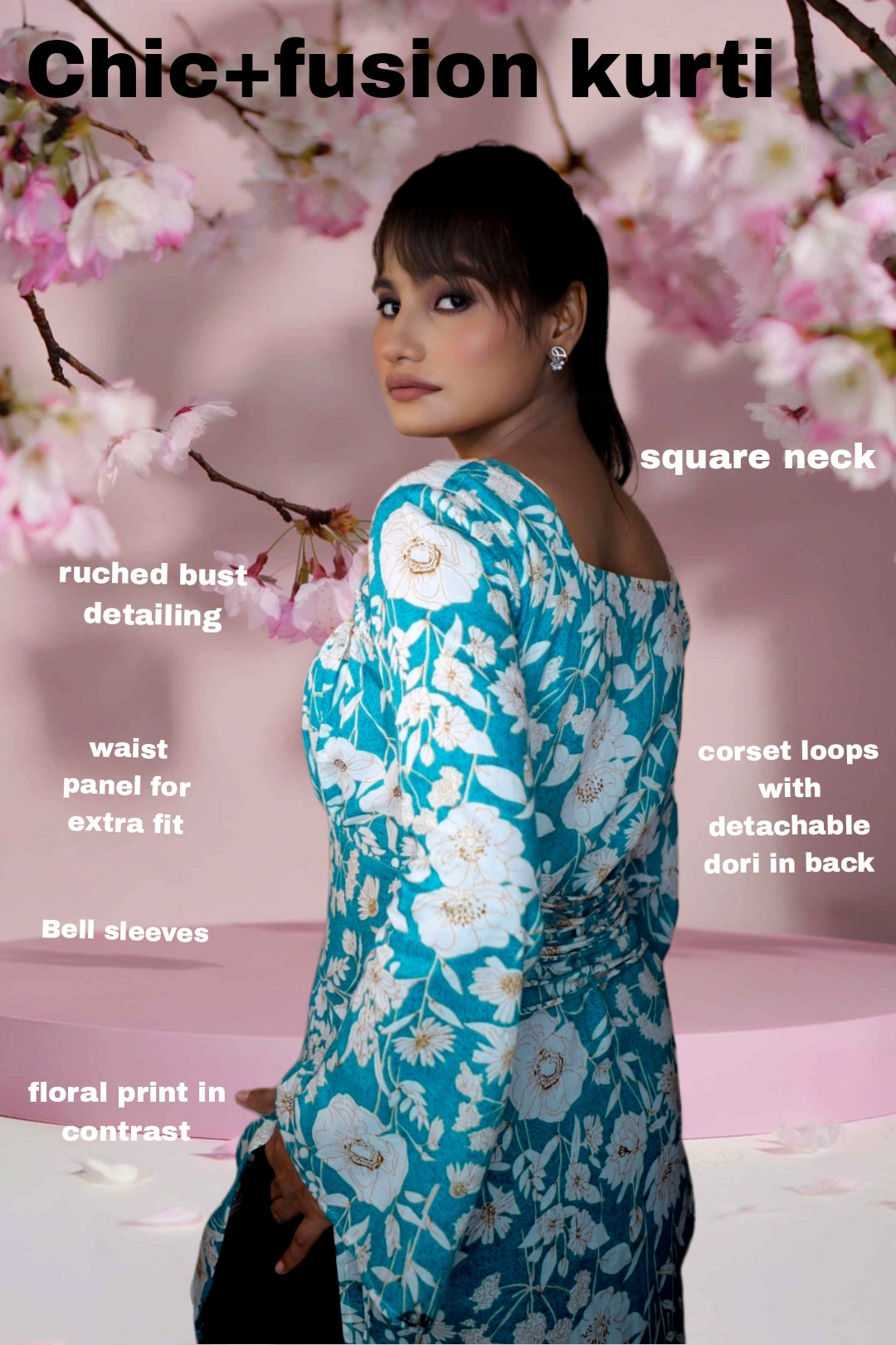"Aasmaani kurti – narm rang, stylish andaaz!"